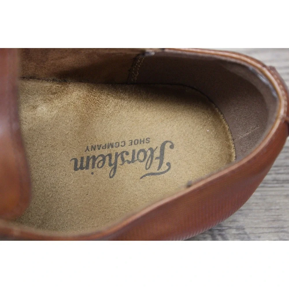 Florsheim Postino Oxford Shoes Men's 12D Cognac Leather Plain Toe Lace Up‎